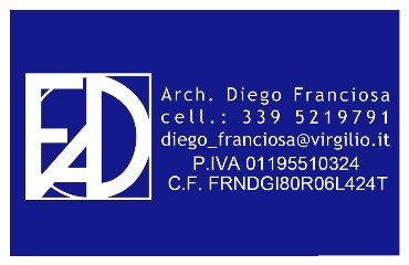 Architetto diego franciosa Biglietto visita architetto